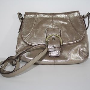 Coach purse, small, silver